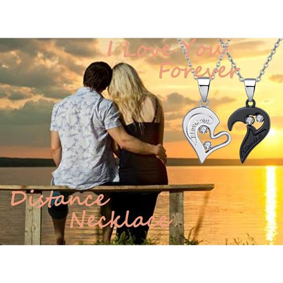 Long tiantian 4Pcs Couple Necklace Bracelet Set Matching Bracelets for C… - Picture 4 of 6